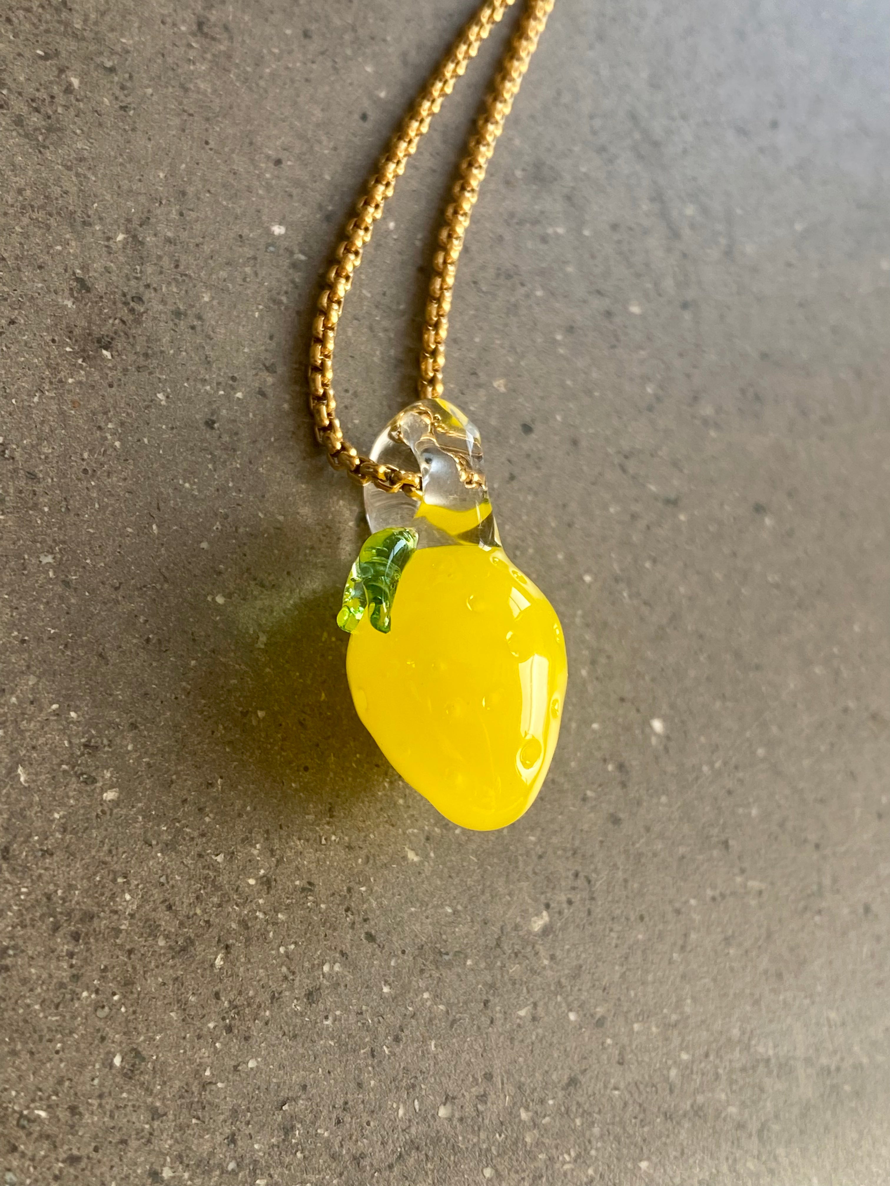 Lemon Glass Charm Necklace