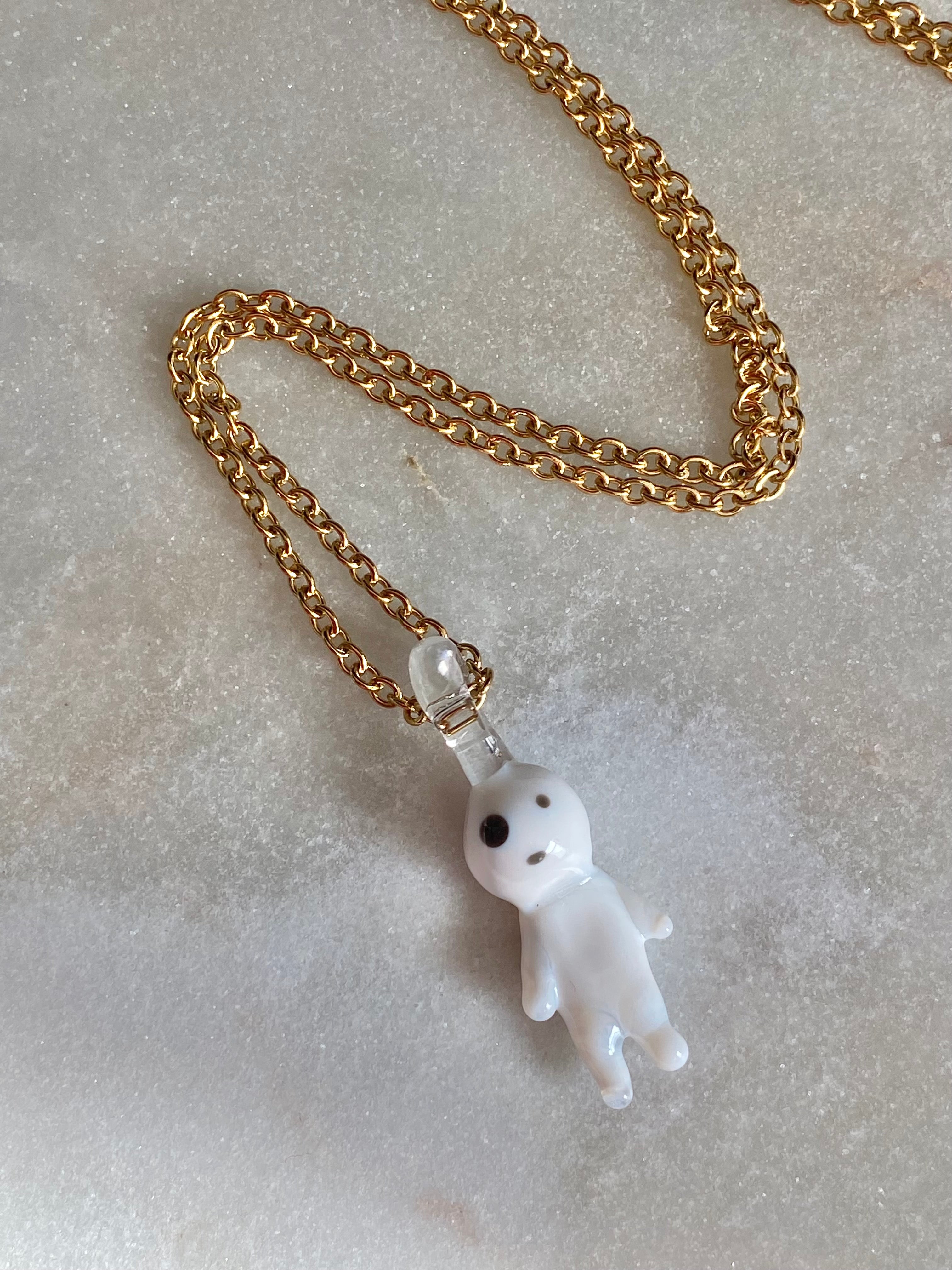 Kodama Miniature Glass Charm Necklace